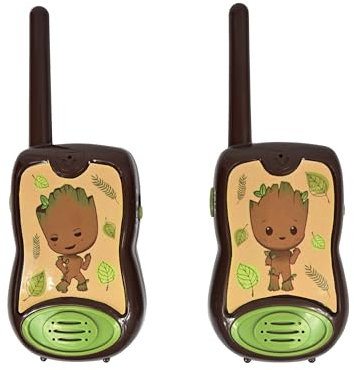LEXIBOOK, Guardians of the Galaxy, Groot, Walkie-Talkies 200m/650ft, Communication game for children, Belt clip for transport, Battery operated, Brown, TW12GG