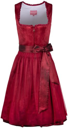 Krüger Dirndl Joelina (60cm), (415168-060), Größe:44, Farbe:rot (0009)