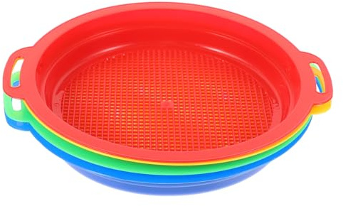 TOYANDONA 4 Pièces Tamis de Jardinage Plastique et Fin pour Tamiser Sable et Compost Outil Pratique pour Séparation de Matériaux Grossiers Accessoires de Plantation