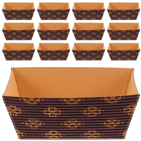 OHPHCALL Teglie Rettangolari per Plumcake e Pirottini di Carta per Chiffon Cake, Resistenti al Calore, 80x40x40mm, Materiali in Carta da Forno Spessa, Impilabili, per Panetterie,
