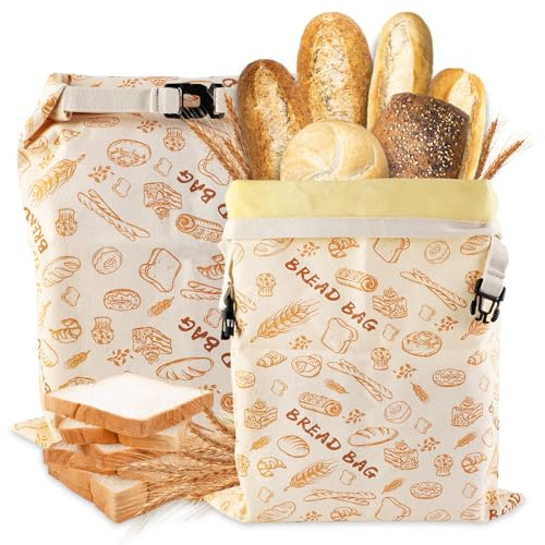 GmeDhc 2 bolsas de pan de cera de abejas grandes, reutilizables, con cera de abejas, 43 x 33 cm, para mantener frescas