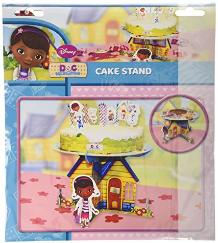 Amscan 160296 Disney Juinor Doc McStuffins Cake Stand Multicoloured 25.5cm Diameter (10 Inches)