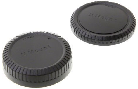 Body Cap and Rear Lens Cap for use with Fujifilm X Mount Lenses and Cameras e.g. Fuji X-T4, X-Pro3 etc.