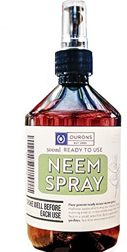 Ready to Use Neem Spray for Healthy Plants & Organic Gardening Plant Care - 500ml Bottle Ready Mixed