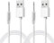 Xahpower Cable de Carga de Repuesto DC 2,5 mm, 2PCS Cable Cargador USB para Masajeadores, Carga Rápida, Blanco