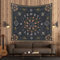 KLYNGTSK Tapisserie Murale Decoration, 130X150CM Tapisserie Murale Lune Tapisserie Murale Noire Tapisserie Murale Boho Tapisserie Murale Florale Tapisserie Murale à Suspendre pour Chambre Salon