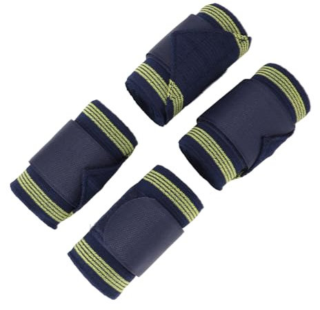 Fockety Bandage für Pferde, 4 Stück, Weiche, Verstellbare Polyester-Pferdebeinbandagen, Ultimative Muskelunterstützung, Verletzungsprävention, Beinwickel für Pferdetraining, Springen,