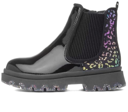 Walkright Ella Girls Black Leopard Print Boot - Size 12 Child UK - Black