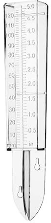 Pastoralist Rain Gauge Ground Rain Water Meter Rain Measuring Cup Plastic with Double Scale for Garden Lawn Outdoor Transparent, Rain Water Meter
