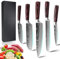 Messerset 5-tlg, Küchenmesser Set aus Hochwertigem Edelstahl, Premium Küchenmesserset Ergonomischem Holzgriff, Scharfe Messer Set und Profi Kochmesser, Allzweckmesser, Küchenmesser-Geschenkbox-Set
