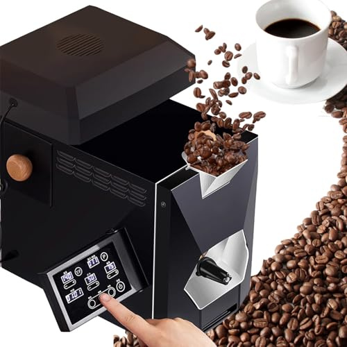 200g Kafferostare, Automatisk Kaffebönrostare, 9 Rostningskurvor Med En Knapptryckning, Rökfilter (För Lätt Rostning) + Rökpipor (För Medel- Och Mörkrostning)