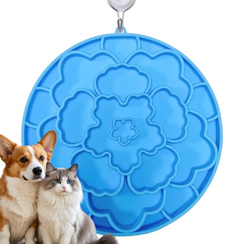 Tapete para Lamer Perros - Bandeja De Silicona De Doble Cara, Tapete De Alimentación Lenta para Perros Y Gatos, Plato para Mascotas con, Accesorio De Alimentación Interactivo | para Cachorros,