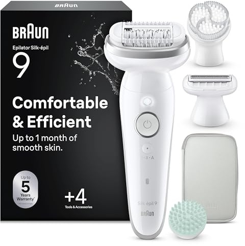 Braun Silk-Épil 9 Epilatore Elettrico Donna, Accessori, 9-080 Argento