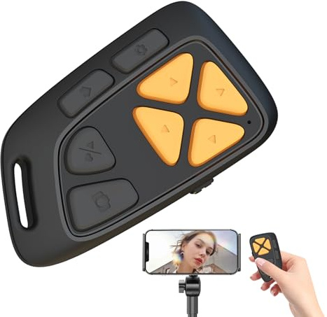 Telecomando per lo scorrimento del telefono | Otturatore wireless silenzioso – Pagina Turner Ricaricabile Scroller remoto per il telefono – per video, registrazione, tablet, laptop, foto