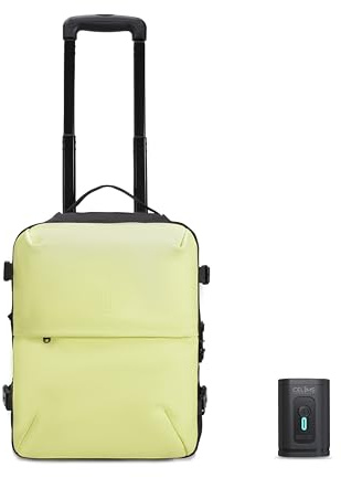 CELIMS - Valise Cabine 40x30x20 cm avec Trolley sous Vide | Bagage Cabine Compatible 40x30x20 cm | Serrure TSA | Jaune