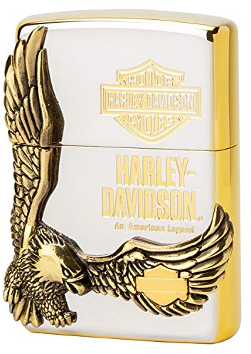 Zippo HDP-17 Harley Davidson Lighter Japan Limited Edition Silver x Gold