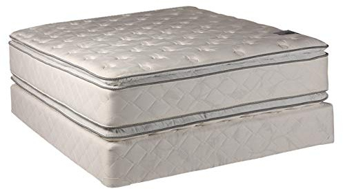 Dream Solutions Brand Soft PillowTop King Mattress and Low Height Box Spring Set with Bed Frame Included - Two-Sided Sleep System with Enhanced Cushion Support,Spine Support, Longlasting Comfort