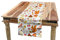 ABAKUHAUS Wald Tischläufer, Herbstliche Blumenelemente, Esszimmer Küche Rechteckiger Dekorativer Tischläufer, 40 x 180 cm, Ingwer Braun