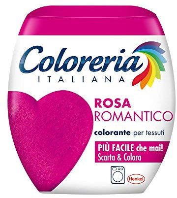 Coloreria Italiana Grey Textilien und Kleidung in der Waschmaschine, Farbe Romantikrosa, 1 Packung, 350 g
