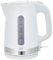 KHG Wasserkocher WK-1708 WE2 weiß Edelstahl 1,7 Liter, abwaschbarer Kalkfilter, Wasserstandsanzeige, Trockengehschutz & Abschaltautomatik, verdecktes Heizelement, BPA-frei, 2200 Watt