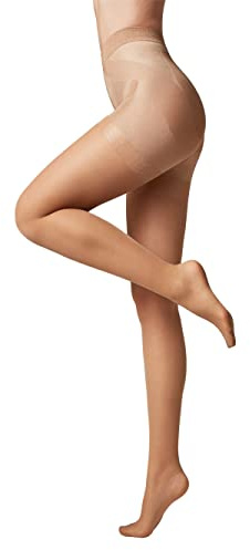 Conte elegant Medias moldeadoras de mujer con efecto push-up - Medias moldeadoras de mujer lisas X-PRESS 40 color Bronce talla 3