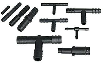 Lot de 113 raccords de tuyau multifonctions pour lave-glace - Kit de réparation de tuyau de lave-glace - Raccord de tuyau de voiture - Réducteur droit en T en Y pour raccords pour tuyaux
