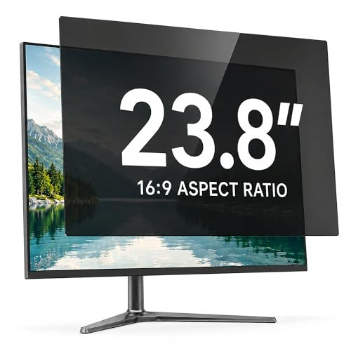 salipt Filtro de pantalla de privacidad de computadora de 23.8 pulgadas para pantalla ancha de 16:9, filtro de privacidad de pantalla, antiespía, antirreflejos, bloqueo de luz azul, película