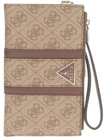 GUESS Damen Portemonnaie Noreen Latte Logo/Brown