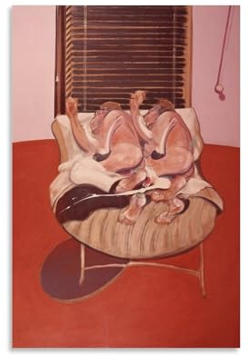 YOOSONG Francis Bacon Two Figures Lying on A Bed with Attendants Poster Painting On Canvas Wall Art Poster Scroll Picture Print Walls Decor Home Posters 08x12inch(20x30cm)