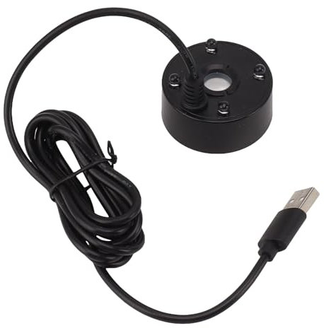 Wifehelper 12-Kopf-Ultraschall-Teichnebler, 400 W, Zerstäuber, Nebelmaschine für Innen- und Außenteiche, Bonsai, Springbrunnen mit USB-Schnittstelle, Gartenbrunnen-Zubehör (Black)