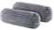 BaSaTex 2er Pack Nackenrolle Kissenbezug 15x40 Cashmere Touch Rip Cord | Nackenrollenhülle Öko-Tex Zertifiziert | 100% Mikrofaser Plüsch | Farbe: Anthrazit