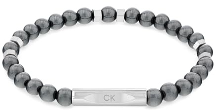 Calvin Klein mäns blandade pärlor samling pärlarmband svart - 35000575, En storlek, Rostfritt stål, Ingen ädelsten