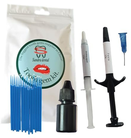 ZZDT Kit de pierres dentaires professionnelles utilisées pour les bijoux dentaires, les supports orthodontiques