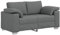 vidaXL Dunkelgraues Loveseat Sofa 120cm aus Stoff – modernes 2-Sitzer Sofa für Dein Wohnzimmer. Bequem und stylisch, ideal für drinnen. Pflegeleichte Couch mit komfortablem, minimalistischen Design.