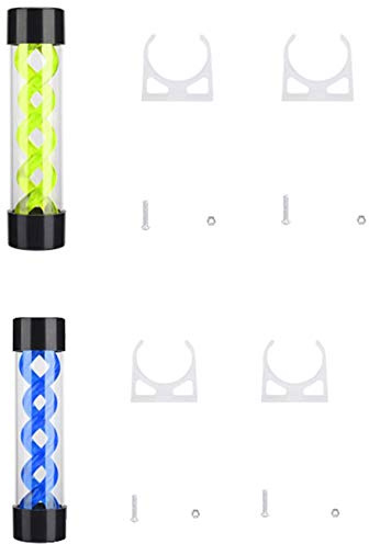 Giwnhvx 2 x 200 mm Wasserkühlung PC Wassertank Computer Wasserkühltank mit G1/4 Gewinde (Grün und Blau)