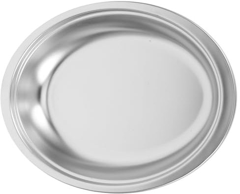 LAPYAPPE Plato Inoxidable Plato Para Servir Pescado Bandeja Para Aperitivos Diseño Oval Fácil De Limpiar