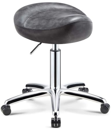 FXLUHAY Taburetes, Taburete de Silla de Montar Giratorio Profesional, Silla de Altura for Dentista, salón de Belleza, Tatuaje, hogar