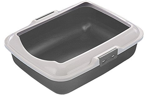 Nobby 76291-17 Katzen Toilettenschale, 50 x 40 x 16 cm, grau