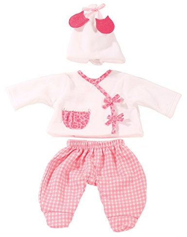Götz 3402588 Babykombi Leo & Karo Gr. S - 3-teilige Puppenkleidung für Babypuppen mit Einer Größe von 30 - 33 cm - bestehend aus Mütze, Jacke, Hose