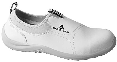 Delta Plus-Miami Mens/Womens Slip On Canvas Safety Steel Toe/Midsole S2 Shoes UK5 White