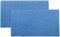 ZOLLNER 2er Set Badematten - weiche und saugstarke Duschvorleger - waschbar bis 95°C - Baumwolle - 50x70 cm in blau