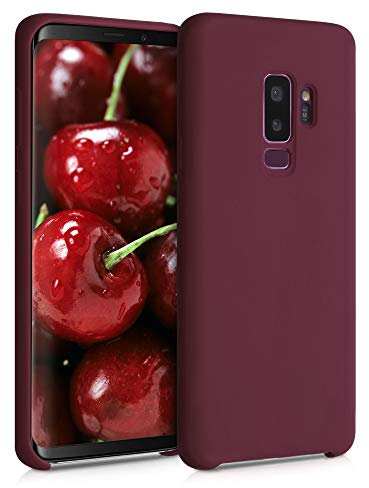kwmobile Hülle kompatibel mit Samsung Galaxy S9 Plus Hülle - Silikon Handy Case - Handyhülle weiche Oberfläche - kabelloses Laden - Tawny Red