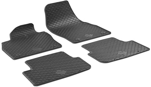 WALSER DirtGuard Gummi Fussmatten Auto für Seat Ibiza V 2008-2021, Arona 2017-2021, VW Polo 2017-2021, Audi A1 2018-Heute, 100% passgenaue Auto Fußmatten, robuste Universal Fußmatte Auto