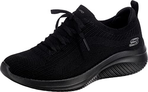 Skechers Women's Ultra Flex 3.0 Big Plan Sneaker, Black, 4.5 UK