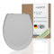 SCHÜTTE Coperchio Water a Chiusura Rallentata, Copriwater Universali Globo, Sedile WC Universale, Tavoletta WC Chiusura Ammortizzata, Asse Water, Fino a 250 kg, Grigio