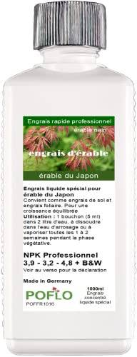 POFLO Engrais pour érable, érable du Japon, érable nain, engrais liquide, érable japonais, engrais complet HIGHTECH NPK (1000ml)