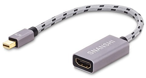 SNANSHI Mini DisplayPort auf HDMI Adapter (Thunderbolt 1/2) (Mini DP) to HDMI Converter für MacBook Air/Pro, Mac mini, iMac, Surface Pro, Monitor/TV/Projector