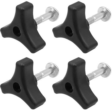 Alnicov 4 Stück Universal-Rasenmähergriff, Flügelmutter und Schraube, Rasenmäher-Teile, Zubehör, Gartenmaschinen-Ersatzteile