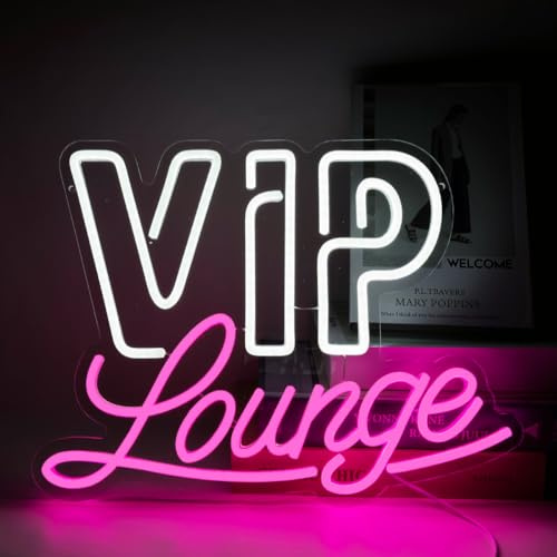 YUEYYNS VIP Lounge Insegna al Neon Luci Neon a LED Adatto per la decorazione di insegne luminose murali in uffici, hotel, bar, sale VIP, centri commerciali e aeroporti