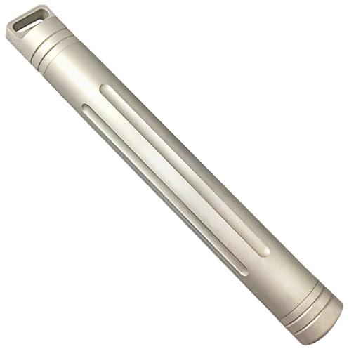 yeeplant Porte-cure-dents en titane étanche - Tube de voyage compact en métal - Multifonction - Léger - Rangement pour pilules, cure-oreilles